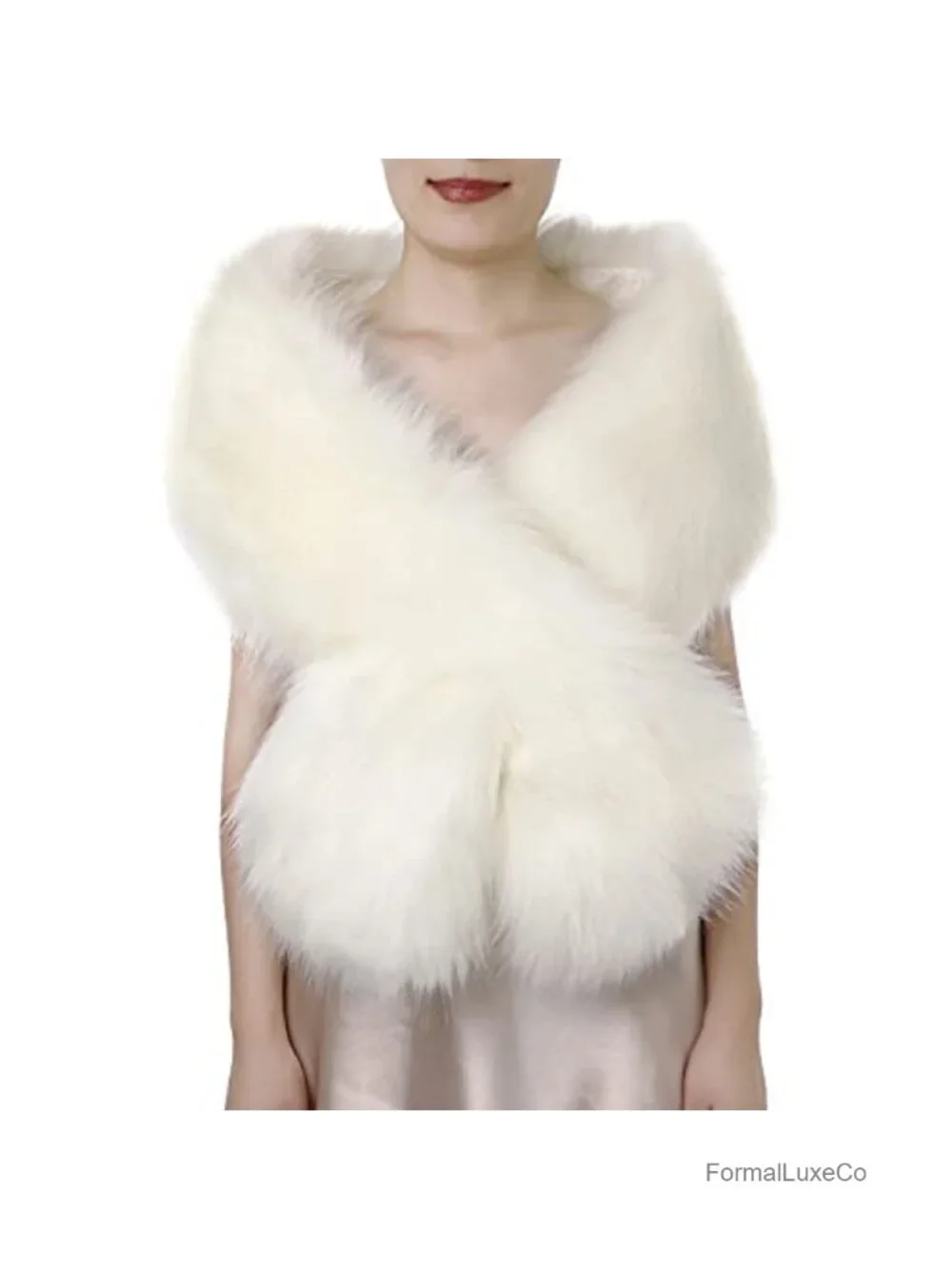 Faux Fur Scarf Wrap Collar Shawl Shrug Winter Cold Weather